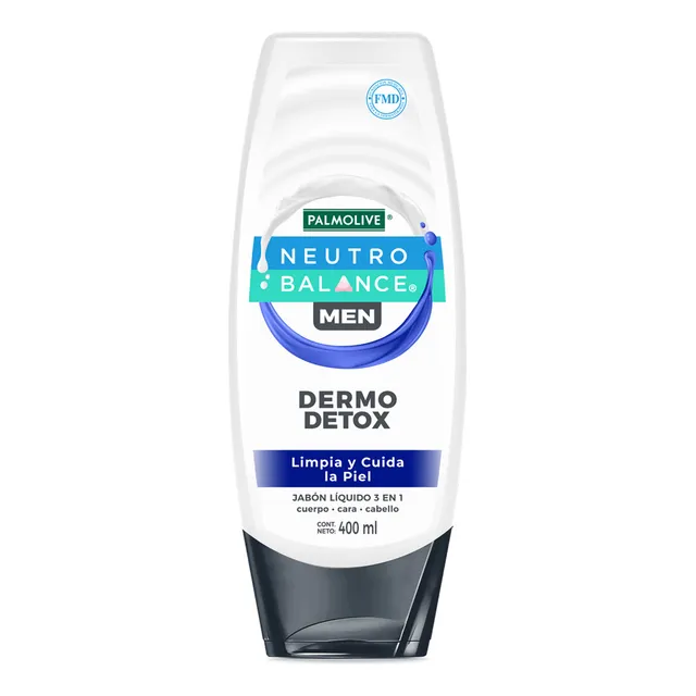 Jabón Líquido Corporal Neutro Balance Men Dermo Detox 400 Ml