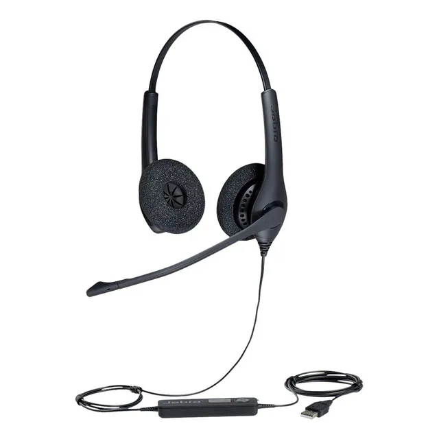 Audifono Jabra Biz 1500 Duo Usb Black 1559-0159 Color Negro
