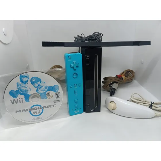Console Nintendo Wii Rvl-001 (usa) 512mb Video Game Standard Cor Preto Original + Mario Kart