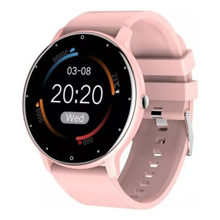 Smartwatch Genérica Zl02 Caja Rosa, Malla Rosa De Silicona Smartwatch Genérica Zl02 Caja Rosa, Malla Rosa De Silicona
