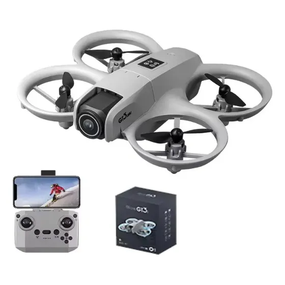 Mini Drone Gt3 C/ Sensor De Obstáculo E Altitude Camera Hd