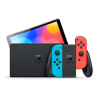 Console Nintendo Switch Oled Neon (com Caixa) - (usado) - (nota Fiscal E Garantia) Console Nintendo Switch Oled Neon (com Caixa) - (usado) - (nota Fiscal E Garantia)
