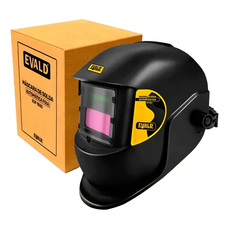 Máscara De Solda Automática Profissional Fixa Evald Cor Preto