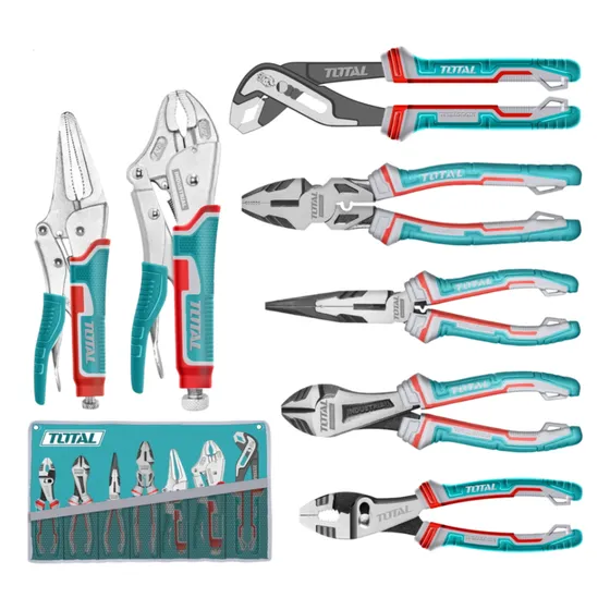 Set  Pinzas + Pico Loro + Morzas 7pzas Total C/ Estuche - Yn