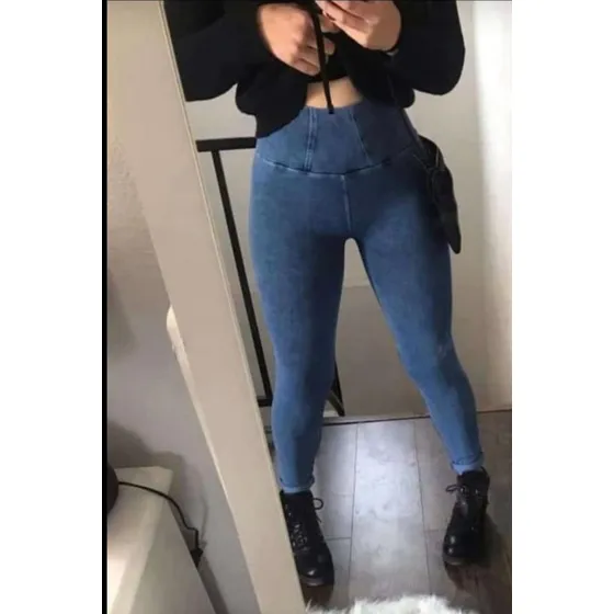 Pantalón Xianna Fajeros Mujer Slim Alto Jean Largo