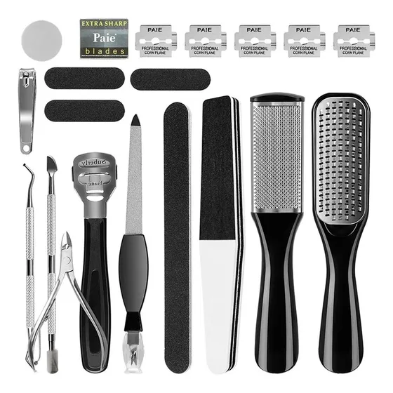 Kit uñas pies cuticulas x15 instrumentos podologia pedicuria