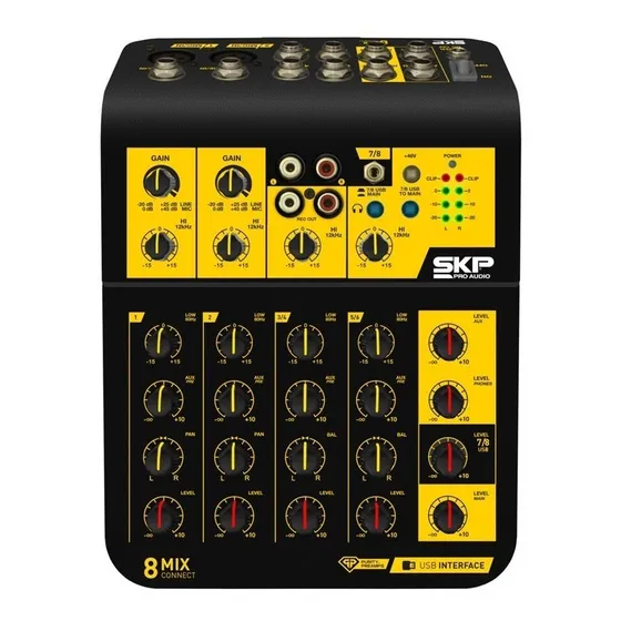 Mesa De Som Skp Mix 8 Canais Samixconnect8