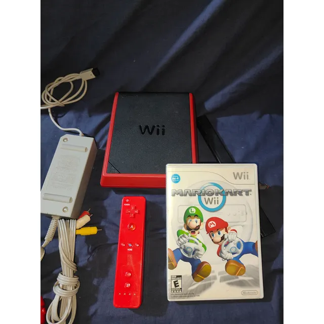 Wii Mini Nintendo Edición Mario Kart Wii Mote Plus Nunchuck Rojo