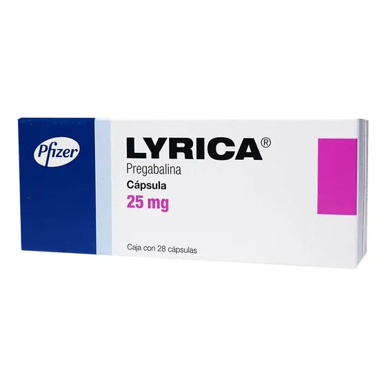 Lyrica Cápsula 25 Mg, 28 Cápsulas