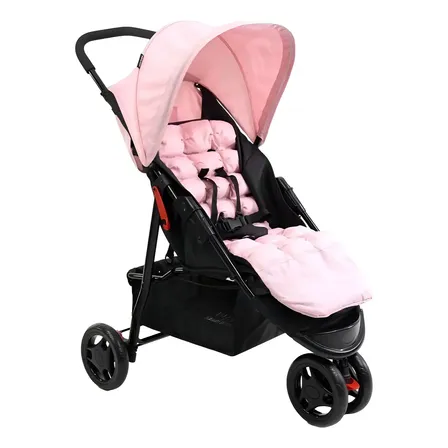Carrinho de bebê 3 rodas Voyage Delta Cor Rosa/Preto