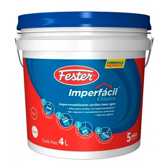 Imperfacil Fester Impermeabilizante Acrílico Base Agua 4 L