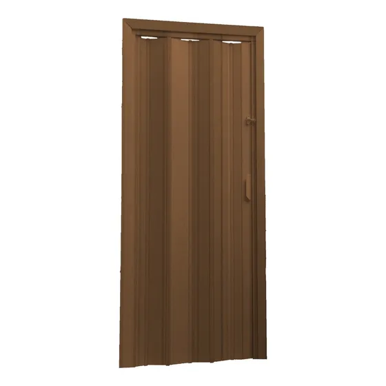 Porta Sanfonada De Correr Pvc Multilit 2,10cmx0,70cm Cores Cor Marrom