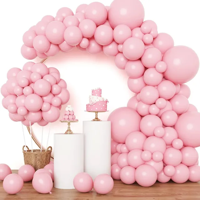 Rubfac Pink Balloons 129pcs Light Pink Balloons Different Si