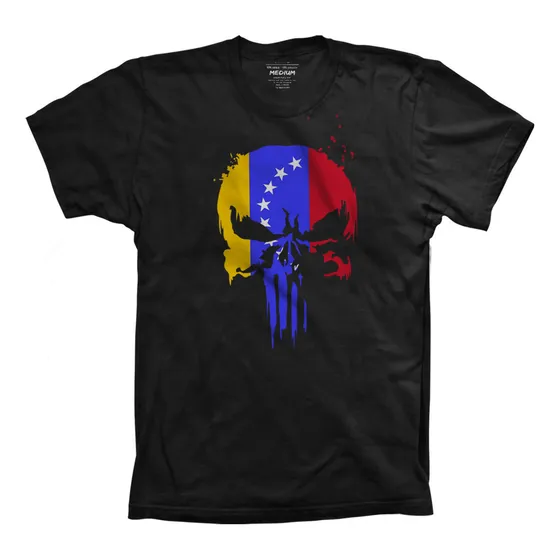 Franela Algodon Punisher Bandera Venezuela Unisex