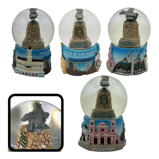 Globo Vidrio Souvenir Salta Guemes-telesferico-tren Nub 9cm 