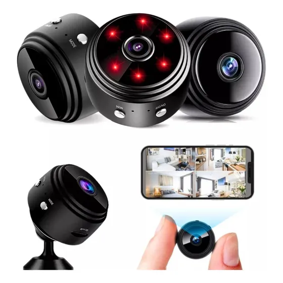 3 Mini Camera Escondida Espia Casa Trabalho Carro Wi Fi Hd