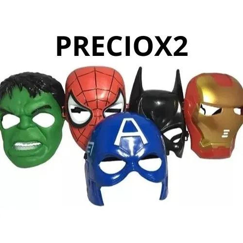 Mascaras De Carnaval Niños Iron Man Spiderman Hulk Capitán 