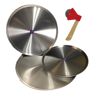 Kit 3 Charolas Para Pizza + Una Cortadora Para Pizza Gratis Kit 3 Charolas Para Pizza + Una Cortadora Para Pizza Gratis