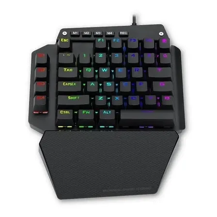 Teclado Mecânico E-yooso K700 Rgb Para Jogos De Uma Mão Preto Inglês Us