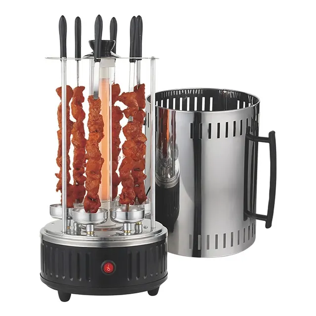 Brollera Brochetas Horno Eléctrico De Mesa Carne Verduras