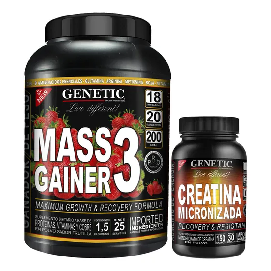 Aminoacidos Esenciales Masa Muscular Gainer Creatina Genetic