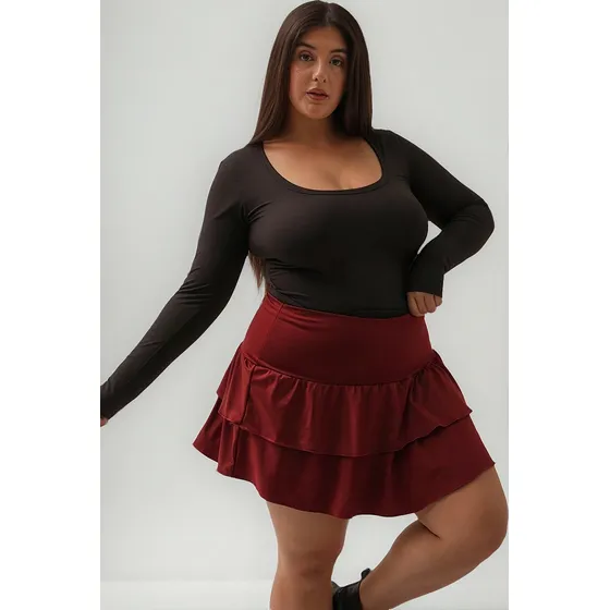 Mini Pollera Con Volados Para Salir Naria Mujer Naif