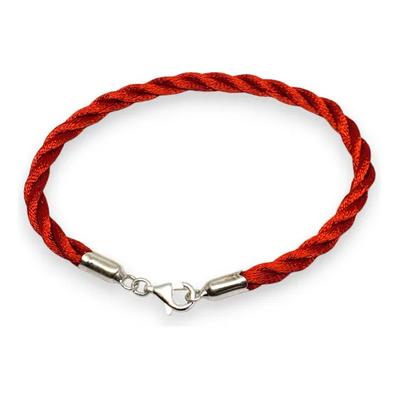 Pulsera Plata 925 Hilo Seda Rojo - Suerte Proteccion Envidia