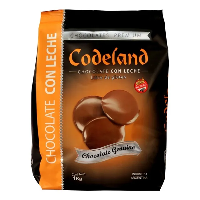 Chocolate Con Leche Codeland X 1 Kg Sin Tacc