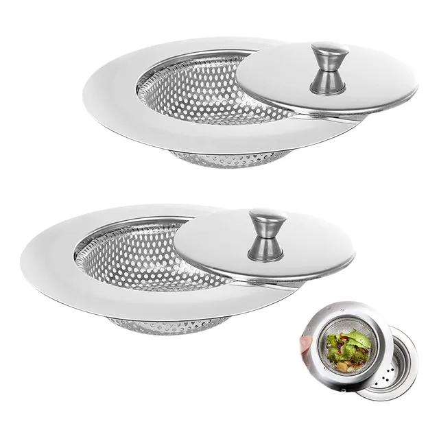 Coladera Tarja Fregadero Cocina Acero Inoxidable 11.5cm 2pzs