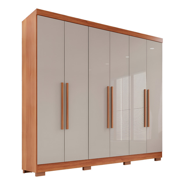 Guarda-roupa Casal 6 Portas 2 Gavetas França Wt Guarda-roupa Casal 6 Portas 2 Gavetas França Wt