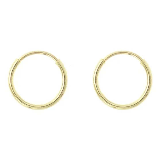 Arracadas Pequeñas 8mm. Oro 10k, Piercing, Mujer, Niña