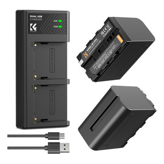 K&f Kit Cargador Y Batería Para Sony Np-f970/960/750 6600mah K&f Kit Cargador Y Batería Para Sony Np-f970/960/750 6600mah