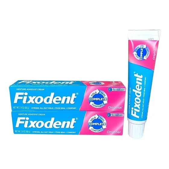 2 Fixodent 68g - 100% Original (2 Tubos) Unico Frete
