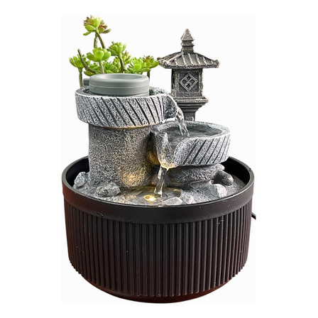 Fuente De Agua Gris Parque Cascada Jardin Zen Fuente De Agua Gris Parque Cascada Jardin Zen