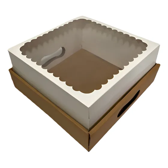 10 Cajas Bandeja Tapa Desayuno Torta 30x30x12