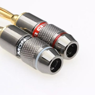 2 Conectores Audio Monster Plug Tipo Banana Chapada En Oro 2 Conectores Audio Monster Plug Tipo Banana Chapada En Oro
