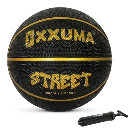 Pelota De Baloncesto Xxuma Talla 7 Caucho Negro Con Bomba