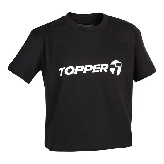 Remera Manga Corta Topper Niñas Mc Girls Brand Negro