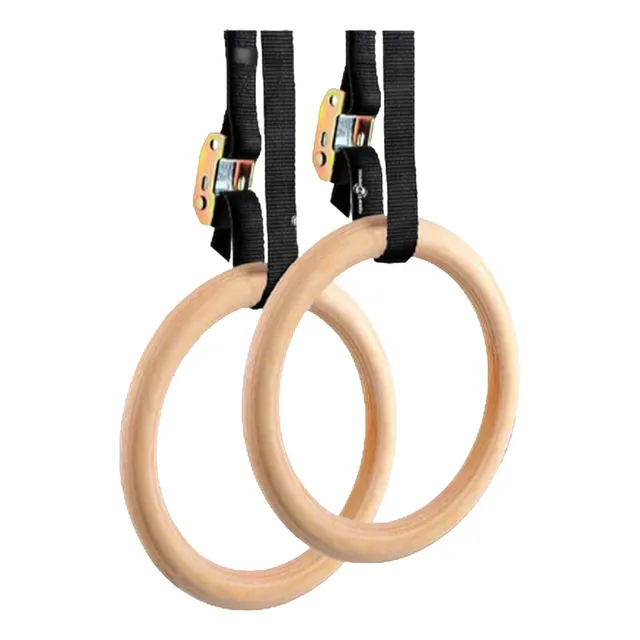 Anillos Olímpicos Pro En Madera Para Entrenamiento