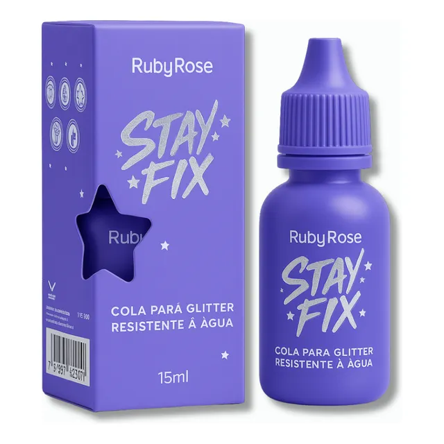 Cola Para Glitter Linha Stay Fix Ruby Rose