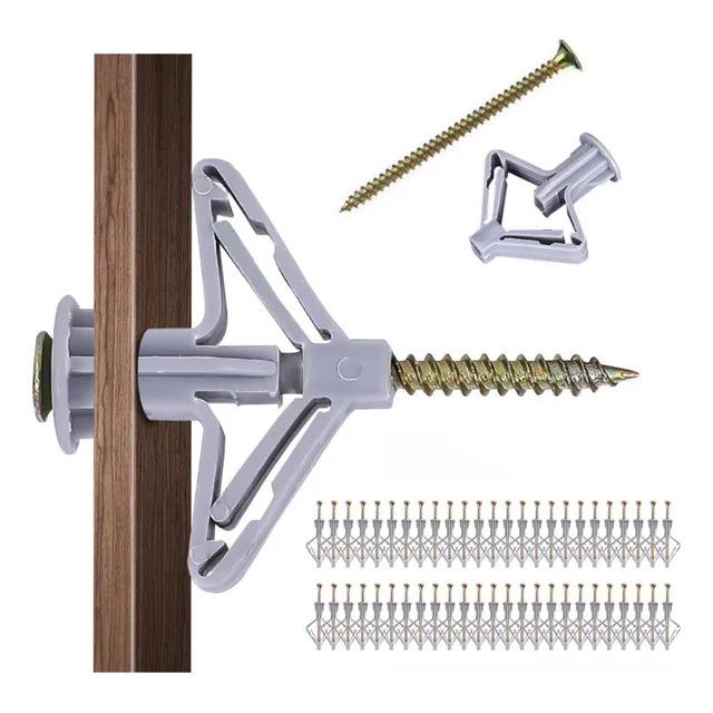 25 Und Tarugos Anclaje Tabique De Yeso Y Tornillo 50 Mm Kit