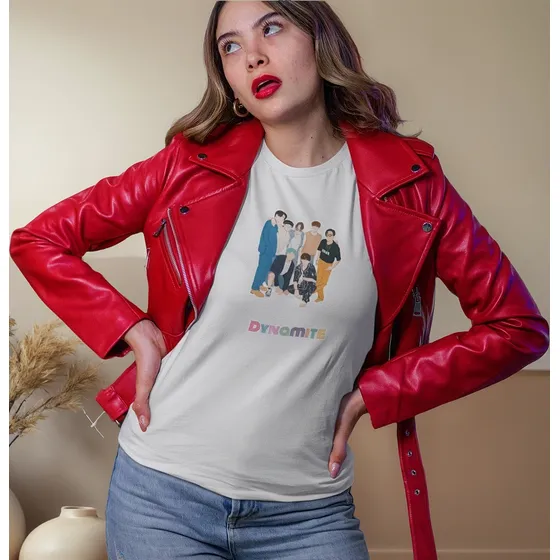 Remera Blanca De Dama De Bts