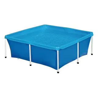 Mor Eståndar 001004 Piscina Quadrada Azul De 2000l Com ArmaçÔes De Ferro Desmontavel Mor Eståndar 001004 Piscina Quadrada Azul De 2000l Com ArmaçÔes De Ferro Desmontavel