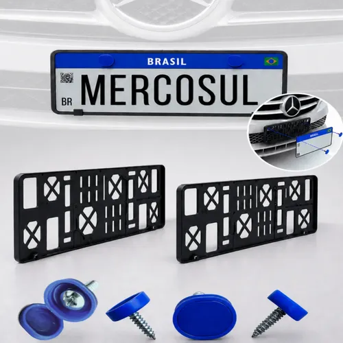 Suporte de placa de licença para Nissan 962104JB2A cor preta para