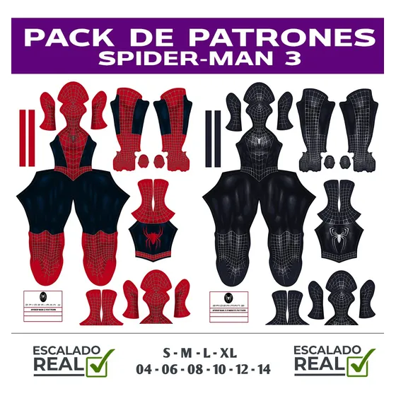 Moldería Traje Spiderman Hombre Araña Patron De Sublimacion