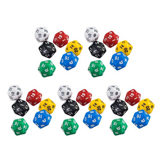 Multicolored 2cm 20-sided D20 Polyhedral Dices Set For Rpg Multicolored 2cm 20-sided D20 Polyhedral Dices Set For Rpg