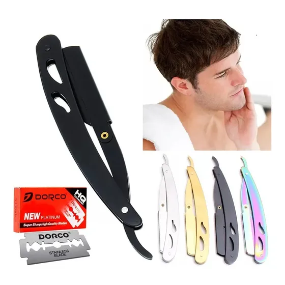 Navajas Barberia Peluqueria Acero Inoxidable + Hojilla