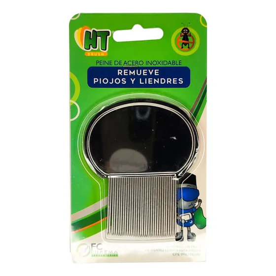 Peine De Acero Inoxidable Remueve Piojos Y Liendres