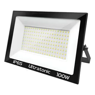 Reflector Led 100w Utratonic Luz Blanca 4500lm Ip65 Exterior Negro Blanco Frío
