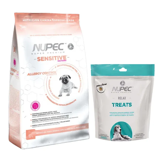 Nupec Sensitive Raza Pequeña 8 Kg + Nupec Treats Relax 180 G
